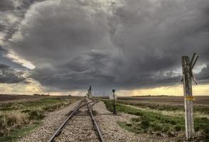 pradera nubes de tormenta canadá foto