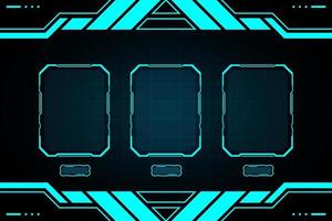 Game ui interface hud abstract technology design for digital business. vector