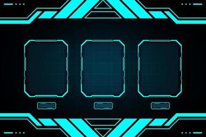 Game ui interface hud abstract technology design for digital business. vector