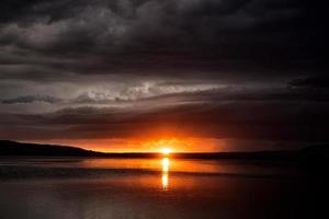 Storm Clouds Lake Sunset photo