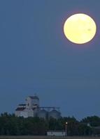 Moon Rise over Prairie Elevator photo