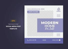 Real Estate Flyer For Social Media Post Template vector