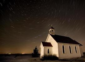 Church Night Star Trails photo