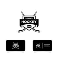 diseño del icono del logotipo del equipo de hockey sobre hielo vector