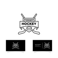 diseño del icono del logotipo del equipo de hockey sobre hielo vector