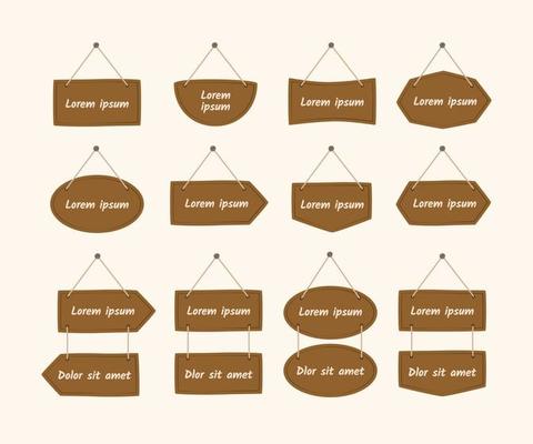 Hanging Signboard Set.