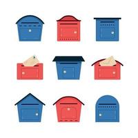 Various Style of Mailbox Collection. vector