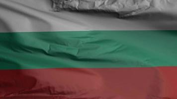 Bulgaria flag seamless closeup waving animation. Bulgaria Background. 3D render, 4k resolution