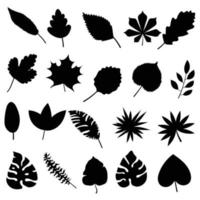 Leaf silhouette cartoon vector