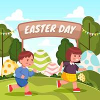 Cute Kiddos in Easter Day Concept