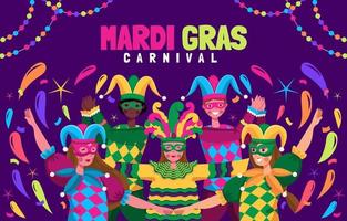 Mardi Gras Carnival Background Concept vector