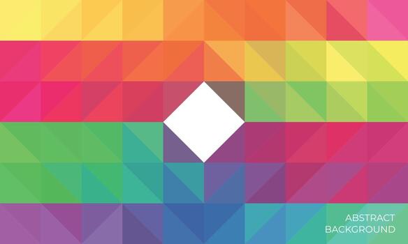 Abstract colorful geometric triangle background with mosaci design style vector