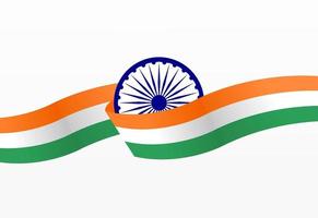 fondo de pantalla simple de vector de bandera india para el día de la república o eventos del país indio