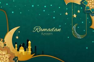 Ramadan Kareem Islamic Background with Element vector