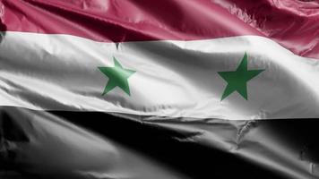 Syria flag slow waving on the wind loop. Syrian banner smoothly swaying on the breeze. Full filling background. 20 seconds loop. video