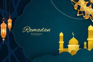 ramadan kareem fondo islámico con elemento vector