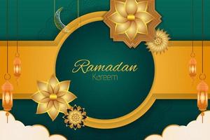 Ramadan Kareem Islamic Background with Element vector