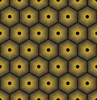 YELLOW BACKGROUND WITH BLACK VECTOR HEXAGONS