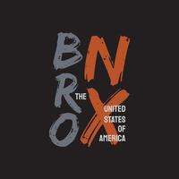 BRONX illustration typography. perfect for t shirt design vector