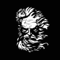 abstract Zeus Face Black and white vector