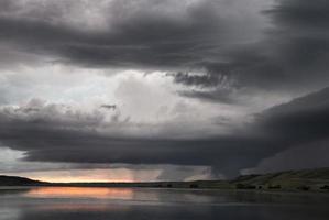 Storm Clouds Lake Sunset photo