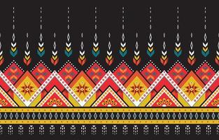 hermoso arte abstracto étnico. patrón sin costuras ikat en tribal, bordado popular, estilo mexicano. impresión de ornamento de arte geométrico azteca. diseño para alfombras, papel tapiz, ropa, envoltura, tela. vector