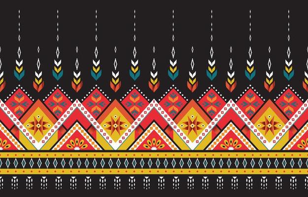 ethnic abstract beautiful art. Ikat seamless pattern in tribal, folk embroidery, Mexican style. Aztec geometric art ornament print. Design for carpet, wallpaper, clothing, wrapping, fabric.