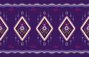 hermoso arte abstracto étnico. patrón sin costuras ikat en tribal, bordado popular, estilo mexicano. impresión de ornamento de arte geométrico azteca. diseño para alfombras, papel tapiz, ropa, envoltura, tela. vector