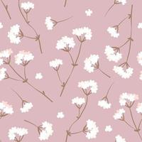 Romantic seamless floral pattern retro style vector