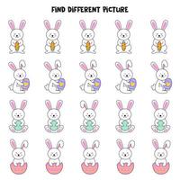 Find picture which is different from others. Worksheet for kids. vector