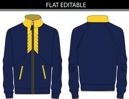 Jacket flat sketch template vector file