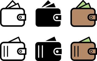 billetera, icono, vector, eps, 10 vector