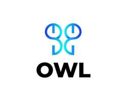 Owl logo design with vector