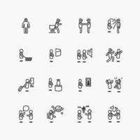 Bundle of metaverse vr flat line icons collection. simple  design vector