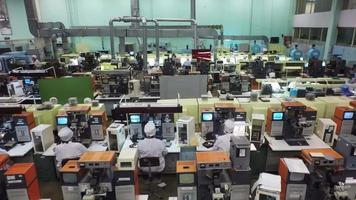At the factory of highprecision instruments, aerial view