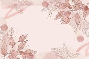 Hand painted watercolor floral background vector