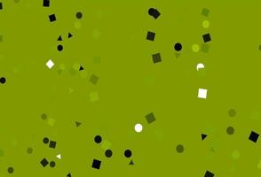 Light Green, Yellow vector background with triangles, circles, cubes.