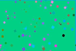 Light Multicolor, Rainbow vector texture in poly style with circles, cubes.