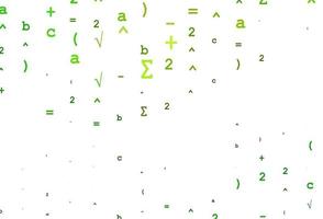 Light Green vector background with Digit symbols.