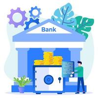 Illustration vector graphic cartoon character of savings and public finance