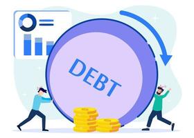 Illustration vector graphic cartoon character of Financial Problem