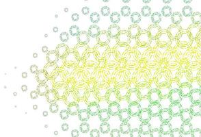 patrón de vector verde claro, amarillo con esferas.