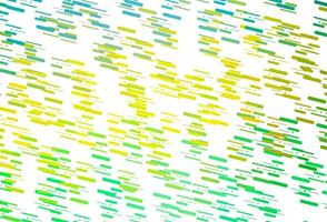 Light Green, Yellow vector backdrop with long lines.