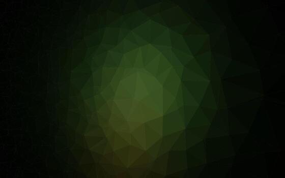 Dark Green vector polygonal pattern.