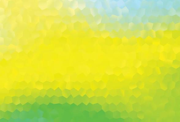 Light Green, Yellow vector cover with set of hexagons.
