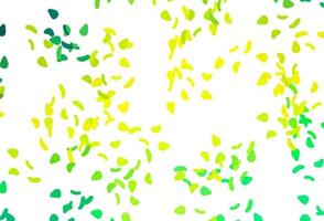 Light Green, Yellow vector pattern with chaotic shapes.