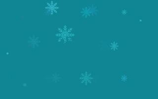 Light BLUE vector texture with colored snowflakes.