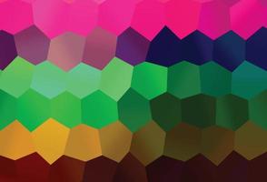 Dark Multicolor, Rainbow vector cover with set of hexagons.