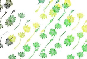 Light Green, Yellow vector hand painted pattern.