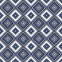 Indigo Blue Geometric ethnic oriental pattern traditional Design for background,carpet,wallpaper,clothing,wrapping,Batik,fabric, vector illustration embroidery style
